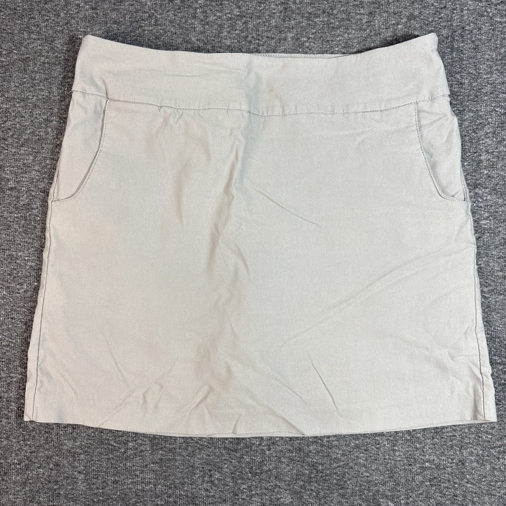 New Directions Women Sz 12 Skort Skirt Olive Green Stretch Gorpcore Athleisure